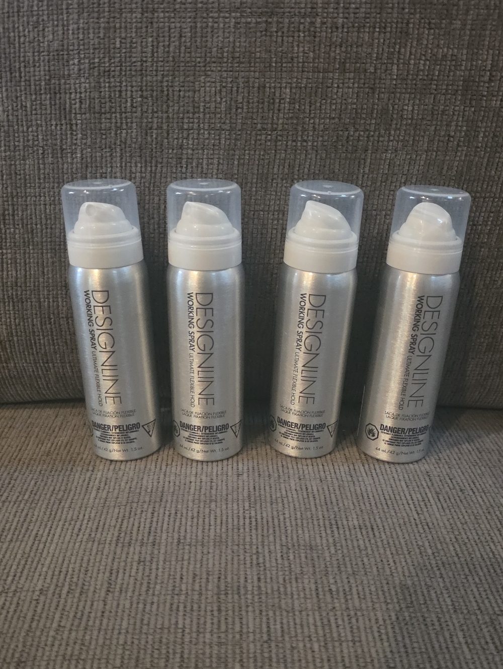 Regis Designline Working Spray For Hair, 4 Bottles, New, 1.5oz. Each.